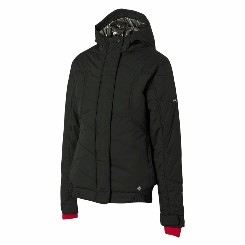 Columbia Kids Black Winter Spark Omni-Heat Quilted Snow Jacket Coat size 7/8
